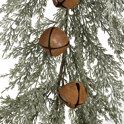 Cedar Garland w/ Rust Finish Metal Bells