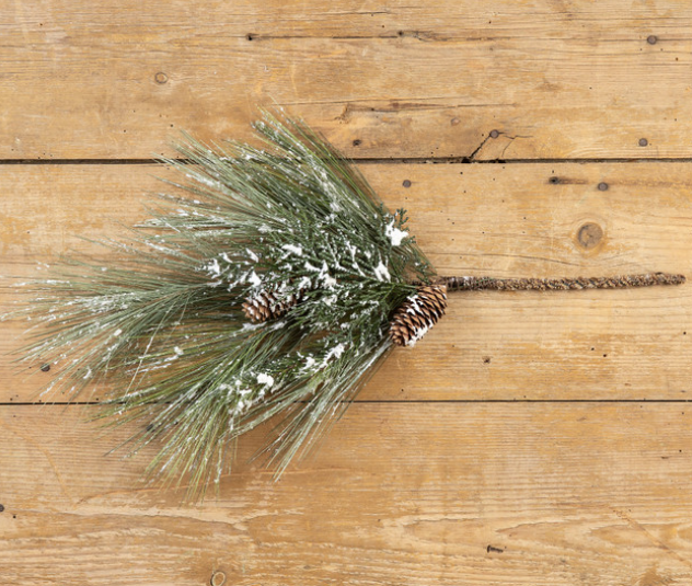 SNOWY PINE & CEDAR SPRAY | 24"