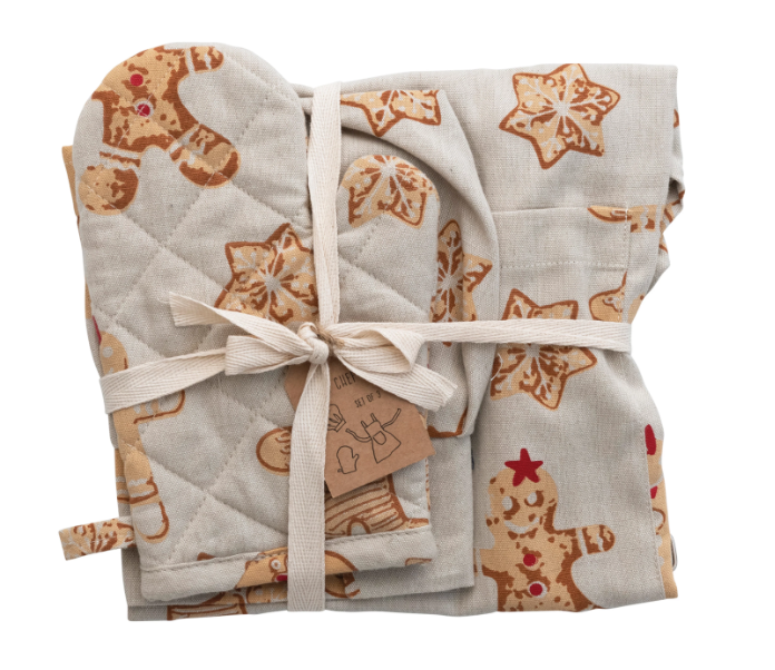 Child Gingerbread apron set