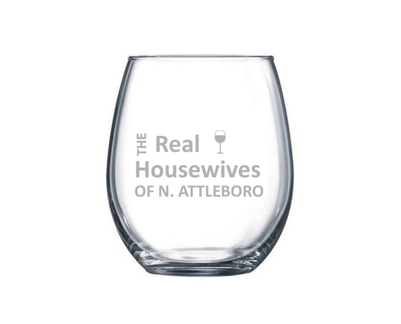 The Real Housewives of Custom Town Wine Glass