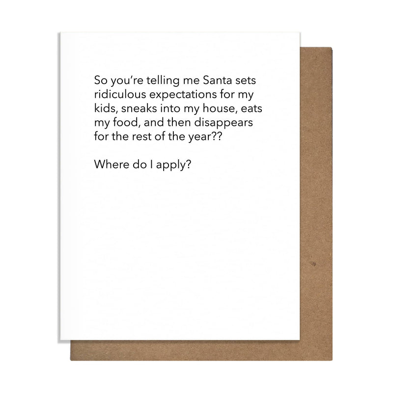 Santa Expectations - Holiday Card