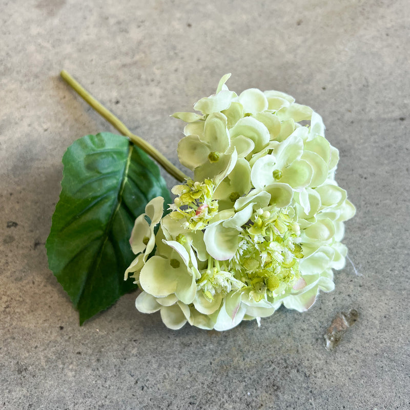 Hydrangea Pick | Green | 9"